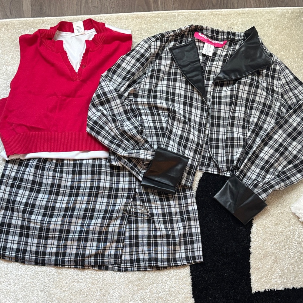 Clueless (Dion) Plaid Jacket and Skirt Set (hat) Halloween costume